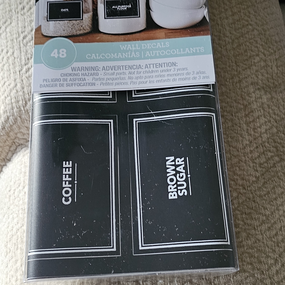 Roommates Black and White Kitchen Decal Set